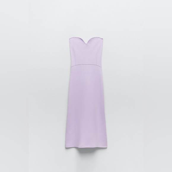 ZARA SWEETHEART PURPLE DRESS - Picture 4 of 10